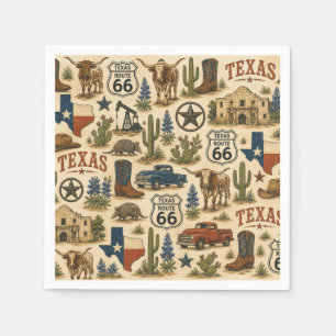 Serviette En Papier Texas Route 66 Ranch Table n'a pas d'équivalent di