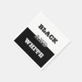 Serviette En Papier Texte Blanc Gris Noir Et Couleurs Solides (Coin)