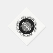 Serviette En Papier Texte circulaire modifiable et logo remplaçable |  (Coin)