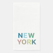Serviette En Papier Texte coloré de New York (Devant)