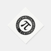 Serviette En Papier TEXTE CONCEPTION Numéro Pi Symbole mathématique (Coin)