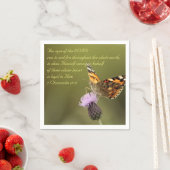 Serviette En Papier Texte de la Bible 2 Chroniques 16:9 (En situation)