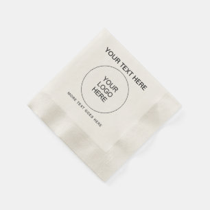 Serviette En Papier Texte de logo d'entreprise personnalisé Cocktail