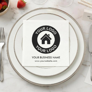 Serviette En Papier Texte de logo d'entreprise personnalisé promotionn