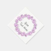 Serviette En Papier Texte du cercle Lilac rose (Coin)