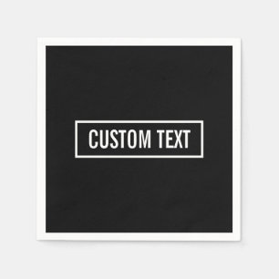 Serviette En Papier Texte éditable moderne en cadre de style de logo b
