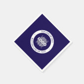 Serviette En Papier Texte et logo personnalisables | Bleu foncé violet (Coin)