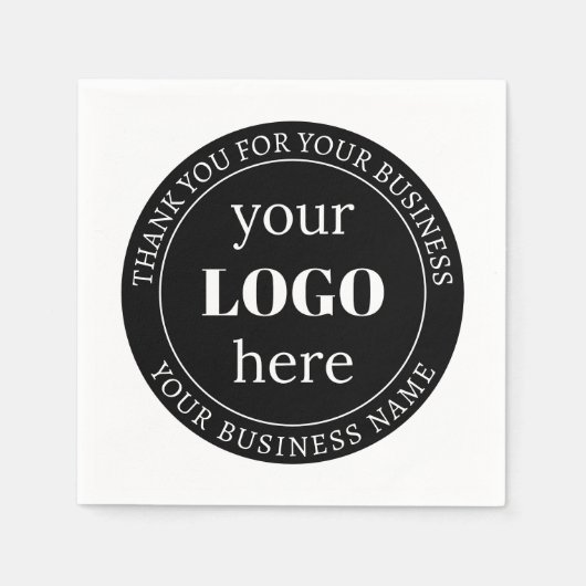 Serviette En Papier Texte modifiable et votre logo ou autre conception (Devant)