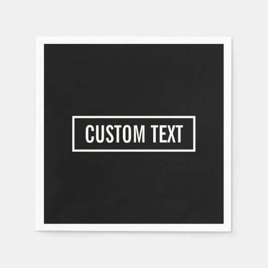 Serviette En Papier Texte modifiable moderne dans le cadre style logo (Devant)