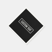 Serviette En Papier Texte modifiable moderne dans le cadre style logo  (Coin)