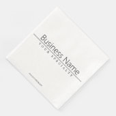 Serviette En Papier Texte noir classique simple sur blanc (Coin)