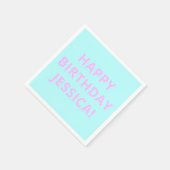Serviette En Papier Texte personnalisable Joyeux anniversaire à n'impo (Coin)
