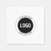 Serviette En Papier Texte personnalisable simple et logo ou image (Devant)