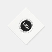 Serviette En Papier Texte personnalisable simple et logo ou image (Coin)