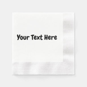 Serviette En Papier Texte personnalisé