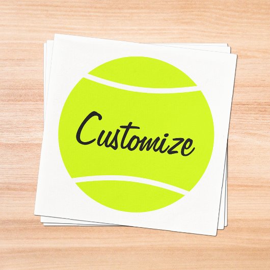 Serviette En Papier Texte Personnalisé Cocktail de balle de tennis Nap