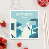 Serviette En Papier Texte personnalisé Grèce (En situation)