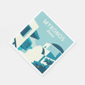 Serviette En Papier Texte personnalisé Grèce (Coin)