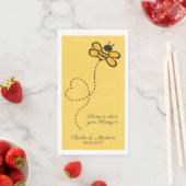 Serviette En Papier Texte personnalisé Love Bee (En situation)