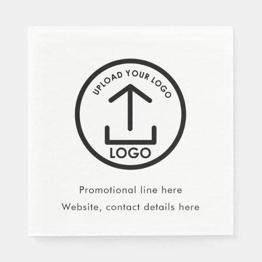 Serviette En Papier Texte promotionnel du logo commercial imprimé pers (Devant)