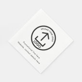 Serviette En Papier Texte promotionnel du logo commercial imprimé pers (Coin)