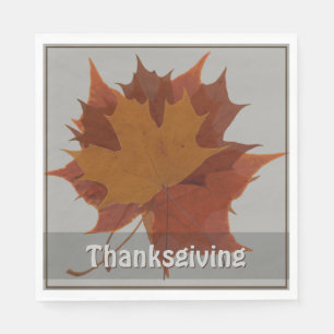 Serviette En Papier Texte saisonnier de coutume de thanksgiving de