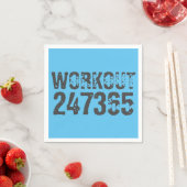 Serviette En Papier Texte usé et rayé Workout 247365 bleu (En situation)