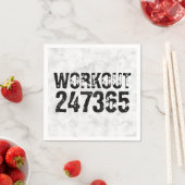Serviette En Papier Texte usé et rayé Workout 247365 rustique (En situation)
