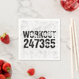 Serviette En Papier Texte usé et rayé Workout 247365 rustique