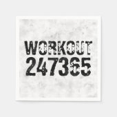 Serviette En Papier Texte usé et rayé Workout 247365 rustique (Devant)