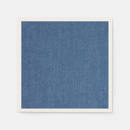 Serviette En Papier Textile fabric bleu fashion jean denim (Devant)