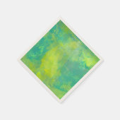 Serviette En Papier Texture abrégée verte et jaune (Coin)