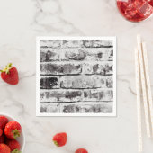 Serviette En Papier Texture de brique rustique industrielle à contrast (En situation)