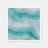 Serviette En Papier Texture de marbre vert de mer (Devant)