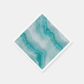 Serviette En Papier Texture de marbre vert de mer (Coin)