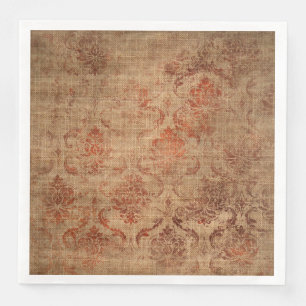 Serviette En Papier Texture des Damas vieilles