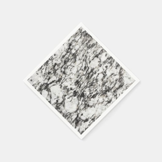 Serviette En Papier texture granite | Arrière - plan de marbre en noir (Coin)