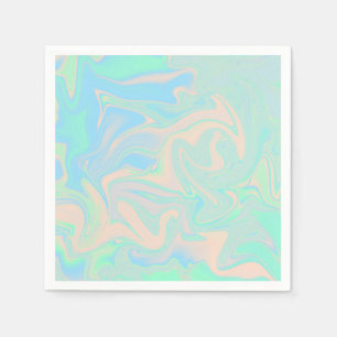 Serviette En Papier Texture irisée liquide