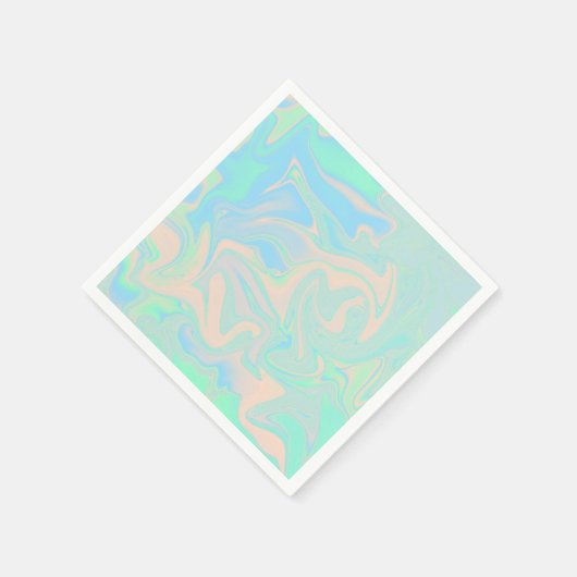 Serviette En Papier Texture irisée liquide (Coin)