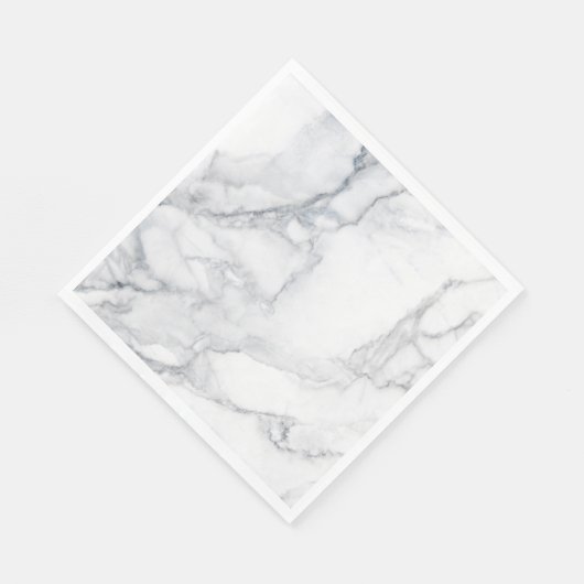Serviette En Papier texture Marbre blanc (Coin)