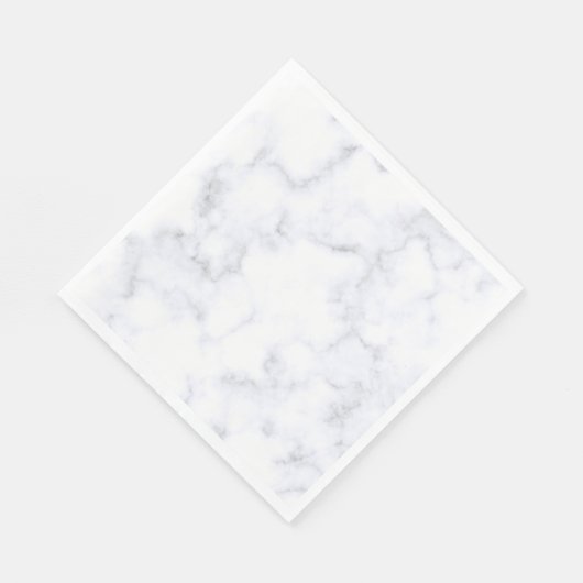 Serviette En Papier Texture Marbre blanc (Coin)