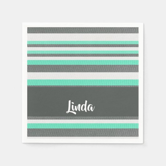 Serviette En Papier Textured stripes pattern (Devant)