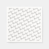 Serviette En Papier Thank You Paper Napkins Script  (Devant)