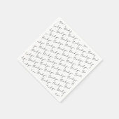 Serviette En Papier Thank You Paper Napkins Script  (Coin)