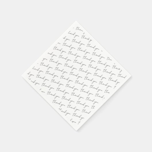 Serviette En Papier Thank You Paper Napkins Script  (Coin)