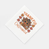Serviette En Papier Thankful Et Caffeiné Drôle Thanksgiving Café (Coin)