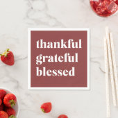 Serviette En Papier Thankful Grateful Blessed (En situation)