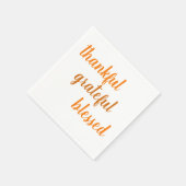 Serviette En Papier Thankful Grateful Blessed Thanksgiving (Coin)