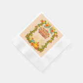 Serviette En Papier Thanksgiving Automne Automne Maple Feuilles et cit (Coin)