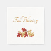 Serviette En Papier Thanksgiving Automne Feuilles Automne Russe (Devant)
